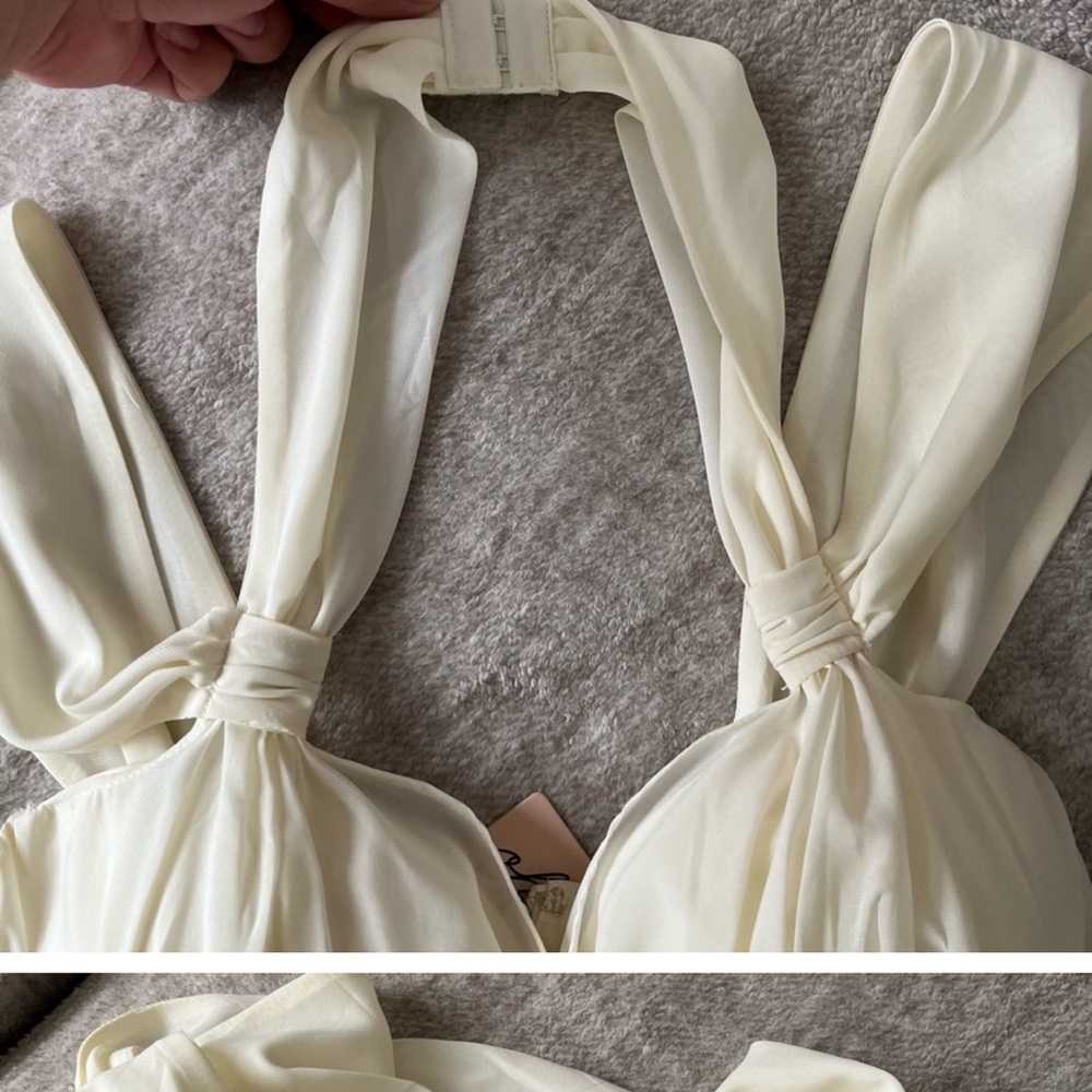 Oh Polly x Molly Mae Ivory Draped Corset Top - Picture 5 of 5